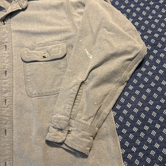 Carhartt Work Shirt, Well Worn look gray button down Sz M - Picture 4 of 10